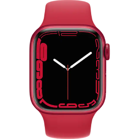 Remis à neuf Apple Watch Series 7 45mm aluminium rouge wifi avec bracelet sport rouge     