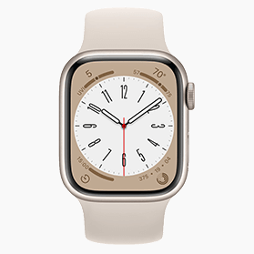 Remis à neuf Apple Watch Series 8 41mm aluminium starlight wifi avec bracelet sport blanc antique       