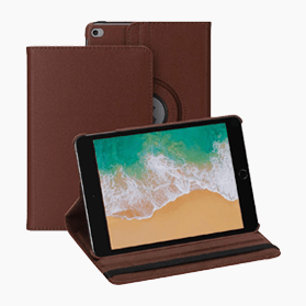 Pochette rotative iPad pour iPad 2017/2018 Marron      