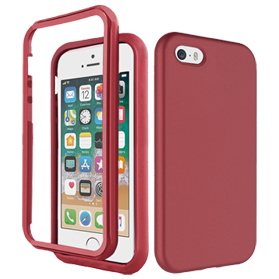 iPhone SE 2016 verre trempé &amp; coque rouge