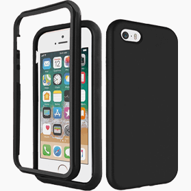 iPhone SE 2016 verre trempé &amp; coque noir