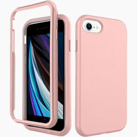 iPhone 7/8/SE2020 verre trempé &amp; coque rose