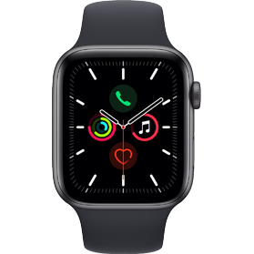 Remis à neuf Apple Watch SE 2020 44 mm aluminium noir 4G avec bracelet sport noir    