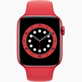 Remis à neuf Apple Watch Series 6 40 mm aluminium rouge wifi avec bracelet sport rouge